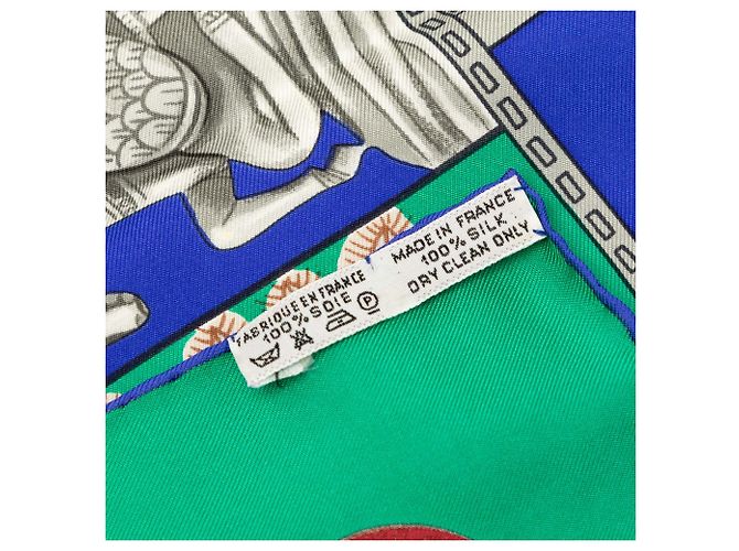 Hermès Blue Torana Seidentuch 90 Blau - Ansicht 3