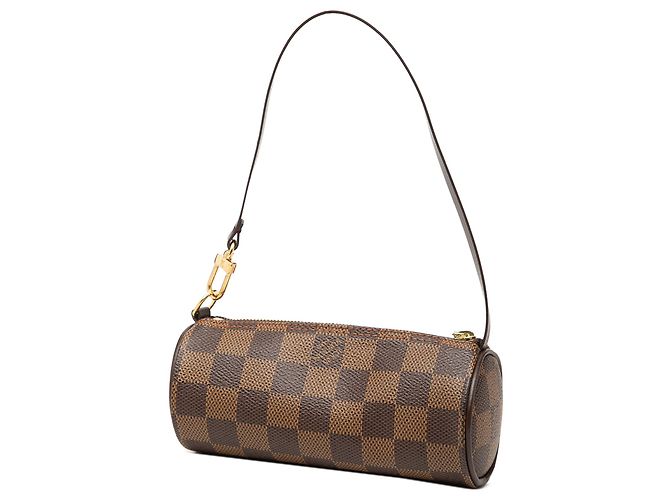 Louis Vuitton Brown Damier Ebene Papillon Pochette Marrone - vista 2