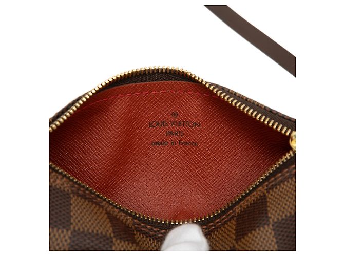 Louis Vuitton Brown Damier Ebene Papillon Pochette Marrone - vista 5