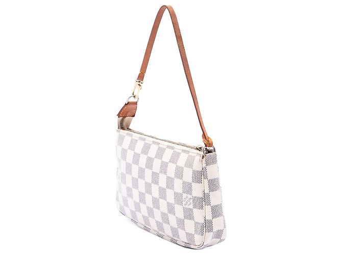 Louis Vuitton White Damier Azur Pochette Accessoires Bianco - vista 2
