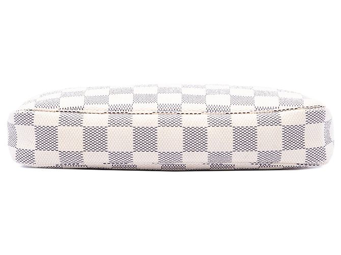 Louis Vuitton White Damier Azur Pochette Accessoires Bianco - vista 3