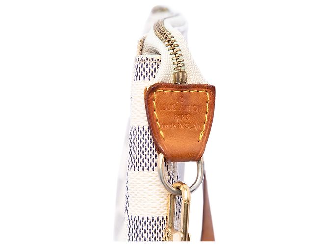 Louis Vuitton White Damier Azur Pochette Accessoires Bianco - vista 5