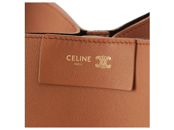 Céline Celine Borsa Cube Small in pelle di vitello morbida marrone - vista 5