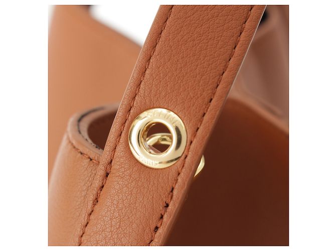 Céline Celine Borsa Cube Small in pelle di vitello morbida marrone - vista 8