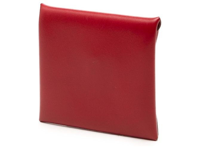 Monedero Hermès Bastia en piel Box Calf rojo Roja - vista 2