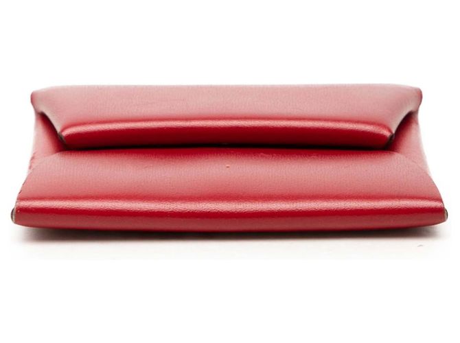 Monedero Hermès Bastia en piel Box Calf rojo Roja - vista 3