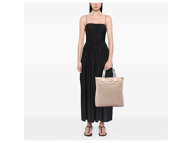 Gucci Beige GG Canvas Web Vertical Tote - Ansicht 6