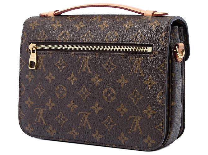 Louis Vuitton Brown Monogram Pochette Metis Marrone - vista 2