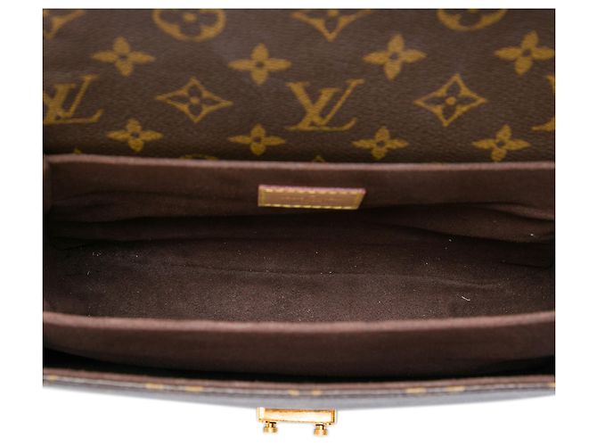 Louis Vuitton Brown Monogram Pochette Metis Marrone - vista 4