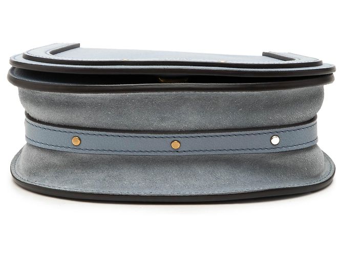 Borsa Nile Chloé Piccola in Pelle Blu con Cinturino da Polso Blu chiaro - vista 3