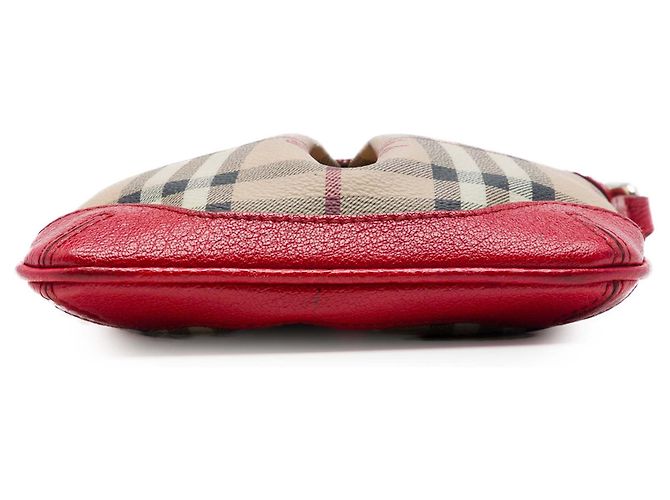 Borsa a tracolla Burberry Beige Mini Haymarket Check Coated Canvas Hartham - vista 3
