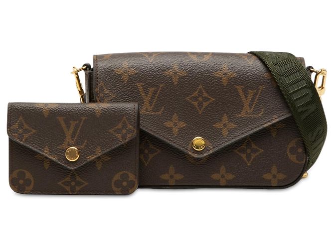 Louis Vuitton Brown Monogram Felicie Strap And Go Marrone - vista 7