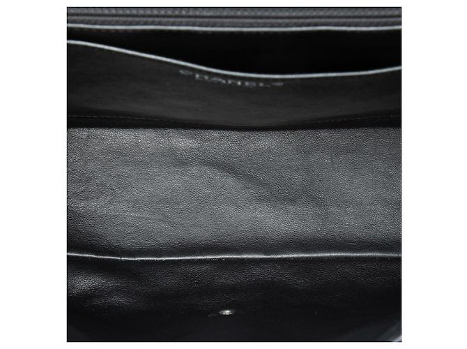 Chanel Black Maxi Classic Patent Single Flap Nero - vista 4