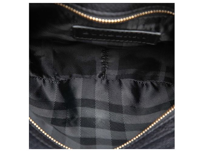 Burberry Black Small Grained Calfskin Holyoake Crossbody Nero - vista 4