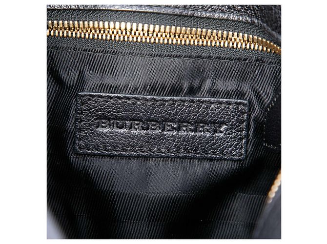 Burberry Black Small Grained Calfskin Holyoake Crossbody Nero - vista 5