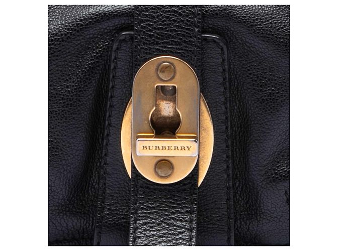 Burberry Black Small Grained Calfskin Holyoake Crossbody Nero - vista 6
