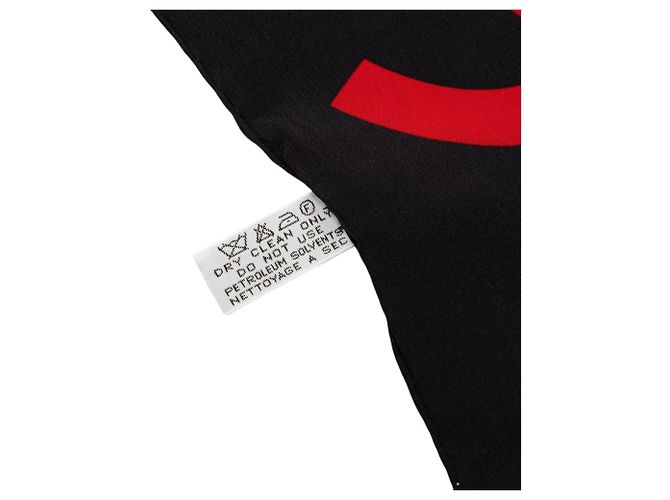 Chanel Seidentuch mit CC-Logo-Print, braun 90 - Ansicht 4