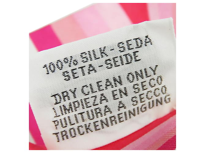 Twilly Hermès Pink Brides de Gala Shadow in seta Rosa - vista 3