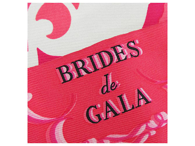 Twilly Hermès Pink Brides de Gala Shadow in seta Rosa - vista 5