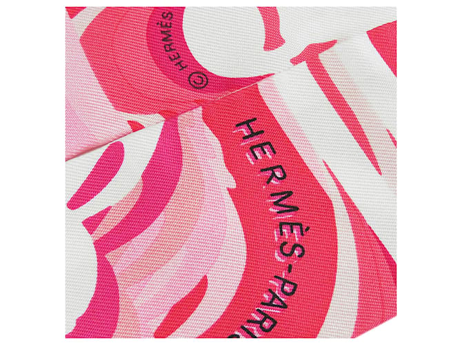 Twilly Hermès Pink Brides de Gala Shadow in seta Rosa - vista 6