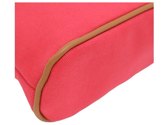 Hermès Pink Toile Bolide Trousse De Voyage Pouch PM Rosa - vista 3