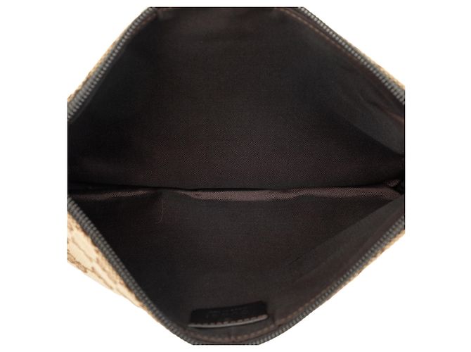 Clutch Gucci in tela GG beige - vista 4