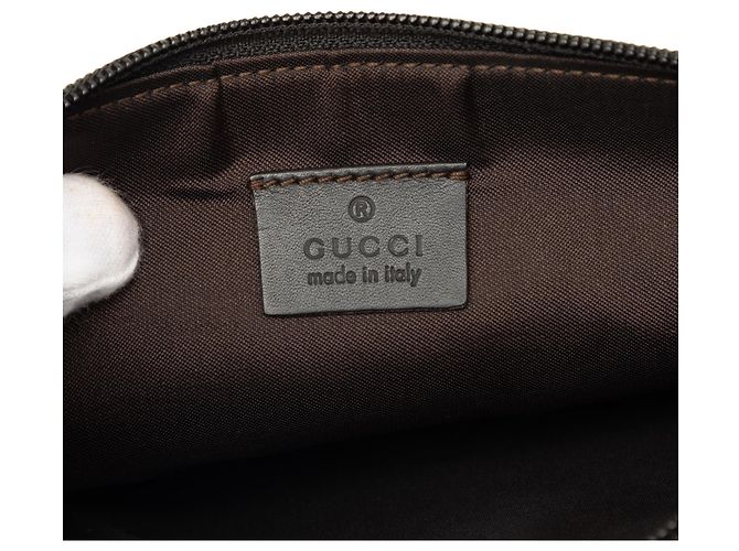 Clutch Gucci in tela GG beige - vista 5
