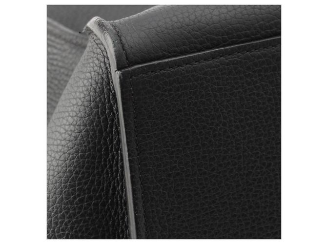Céline Celine Big Bag Medium in pelle di vitello grana naturale morbida nera Nero - vista 10