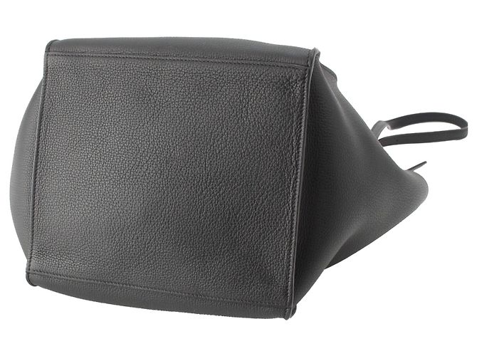 Céline Celine Big Bag Medium in pelle di vitello grana naturale morbida nera Nero - vista 5