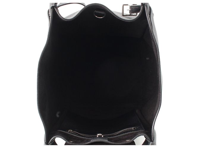 Céline Celine Big Bag Medium in pelle di vitello grana naturale morbida nera Nero - vista 6