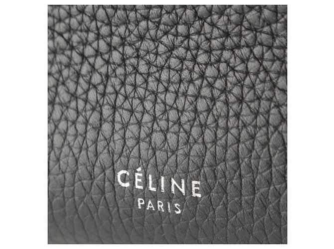 Céline Celine Big Bag Medium in pelle di vitello grana naturale morbida nera Nero - vista 7
