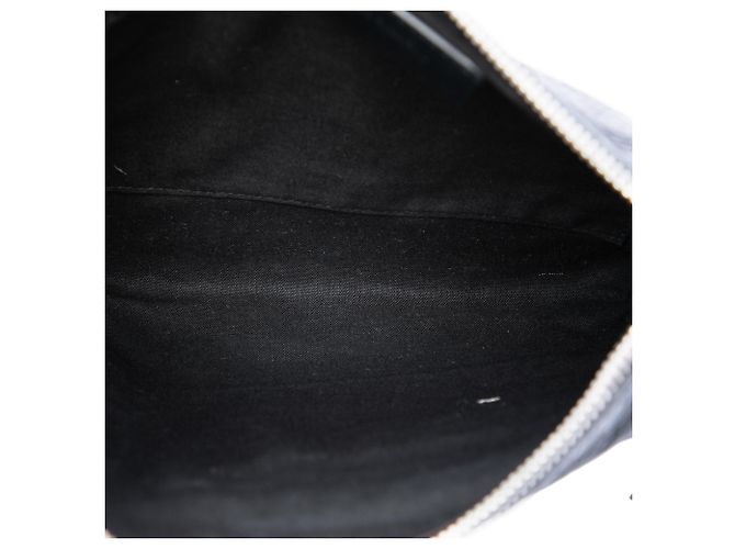 Clutch piatta classica Motocross Balenciaga in nappa nera - vista 4