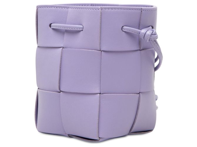 Borsa a secchiello Bottega Veneta Mini Nappa Maxi Intrecciato Cassette Viola Porpora Lavanda - vista 2