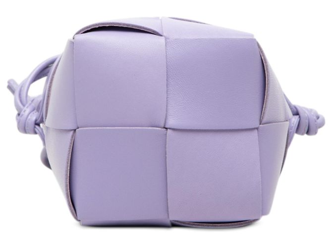 Borsa a secchiello Bottega Veneta Mini Nappa Maxi Intrecciato Cassette Viola Porpora Lavanda - vista 3