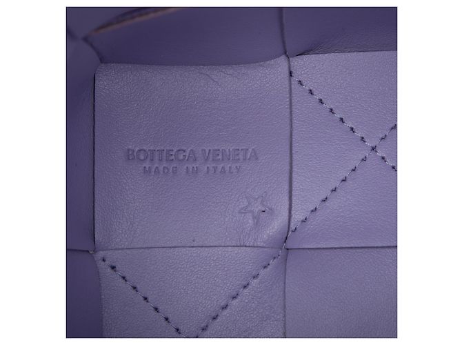 Borsa a secchiello Bottega Veneta Mini Nappa Maxi Intrecciato Cassette Viola Porpora Lavanda - vista 5