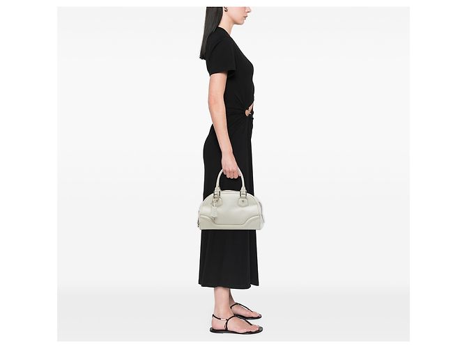 Louis Vuitton White Epi Bowling Montaigne PM Bianco Crudo - vista 6