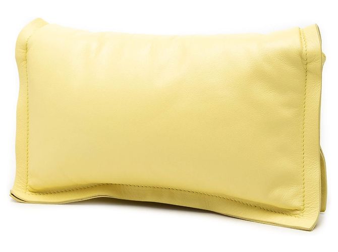 Salvatore Ferragamo Borsa a tracolla Viva Bow in pelle imbottita gialla Ferragamo Giallo - vista 2
