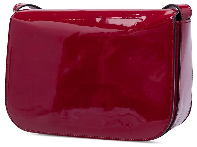 Borsa a tracolla con patta Gucci Red Patent Bright Bit Rosso Bordò - vista 2