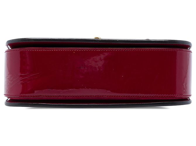 Borsa a tracolla con patta Gucci Red Patent Bright Bit Rosso Bordò - vista 3