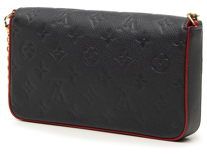 Louis Vuitton Black Monogram Empreinte Pochette Felicie Nero - vista 2