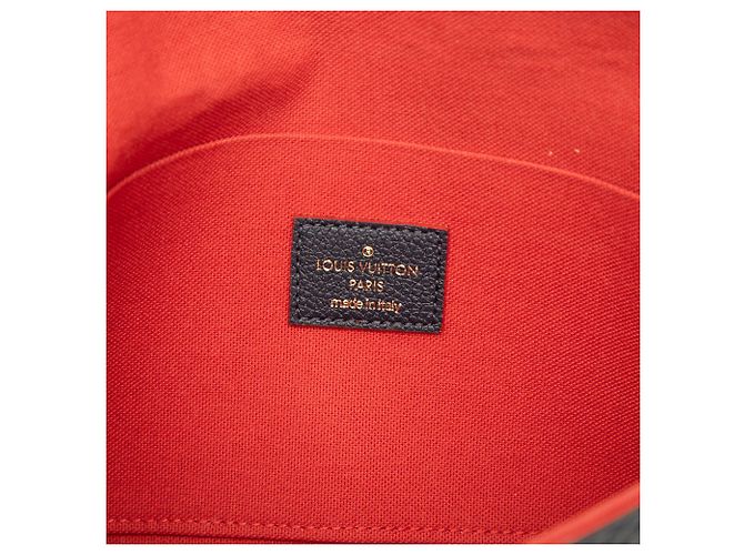 Louis Vuitton Black Monogram Empreinte Pochette Felicie Nero - vista 5