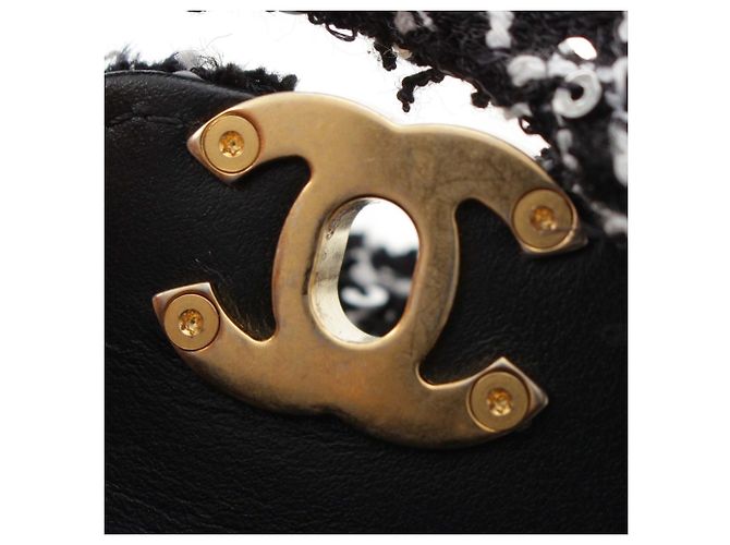 Clutch Chanel Nano Tweed Kelly Clutch on Chain Nera Nero - vista 7
