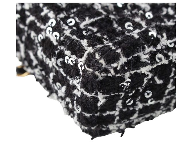 Clutch Chanel Nano Tweed Kelly Clutch on Chain Nera Nero - vista 9