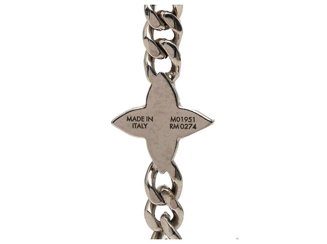 Collana Row Monogram in ottone argentato Louis Vuitton Argento - vista 2