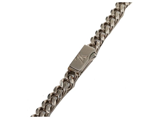 Collana Row Monogram in ottone argentato Louis Vuitton Argento - vista 3