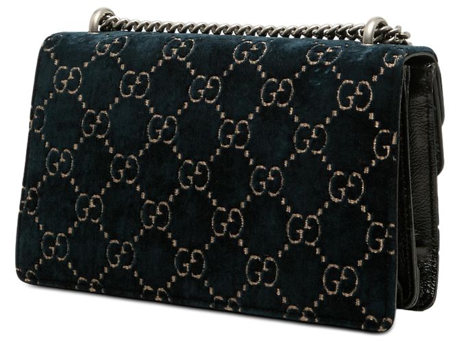 Borsa a tracolla Dionysus in velluto GG blu Medium di Gucci Blu navy - vista 2