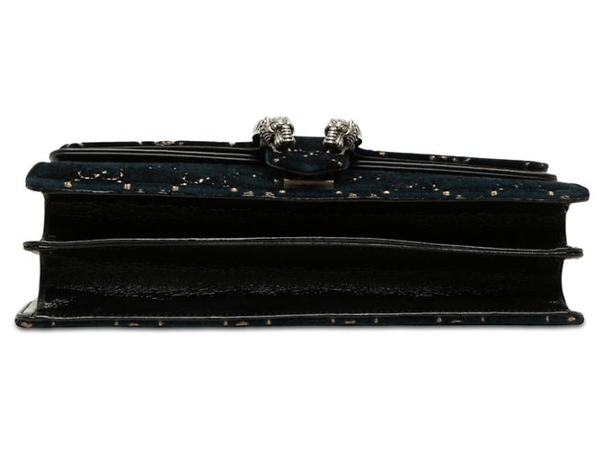 Borsa a tracolla Dionysus in velluto GG blu Medium di Gucci Blu navy - vista 3