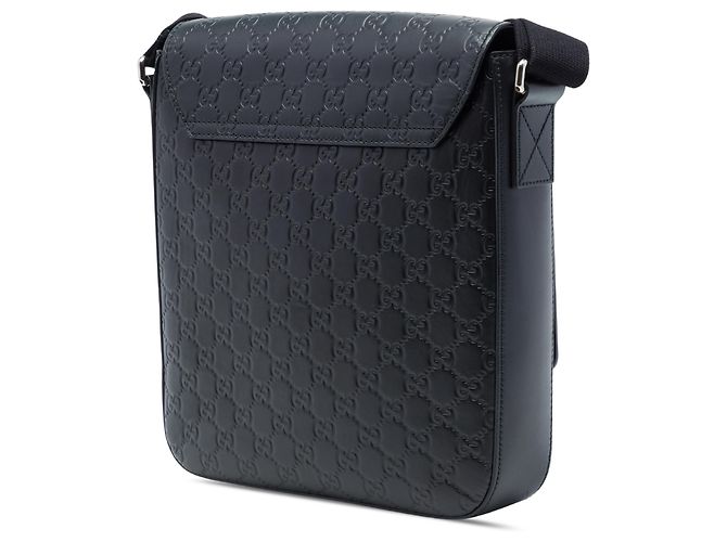 Borsa a tracolla con patta Gucci Black Guccissima Nero - vista 2