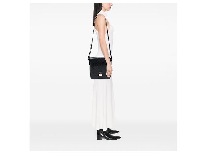 Borsa a tracolla con patta Gucci Black Guccissima Nero - vista 6