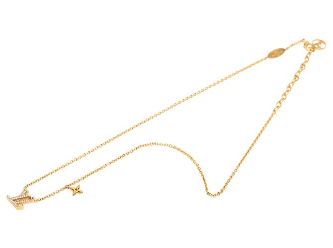 Collana con pendente LV Iconic Louis Vuitton Gold placcata in oro e strass D'oro - vista 6